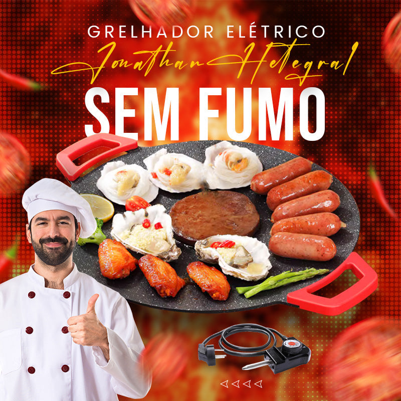 ⏳Promoção Limitada⏰Grelhador Elétrico Antiaderente para Casa🍳