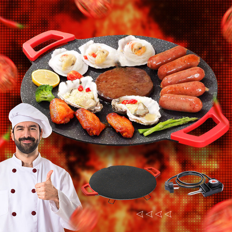 ⏳Promoção Limitada⏰Grelhador Elétrico Antiaderente para Casa🍳
