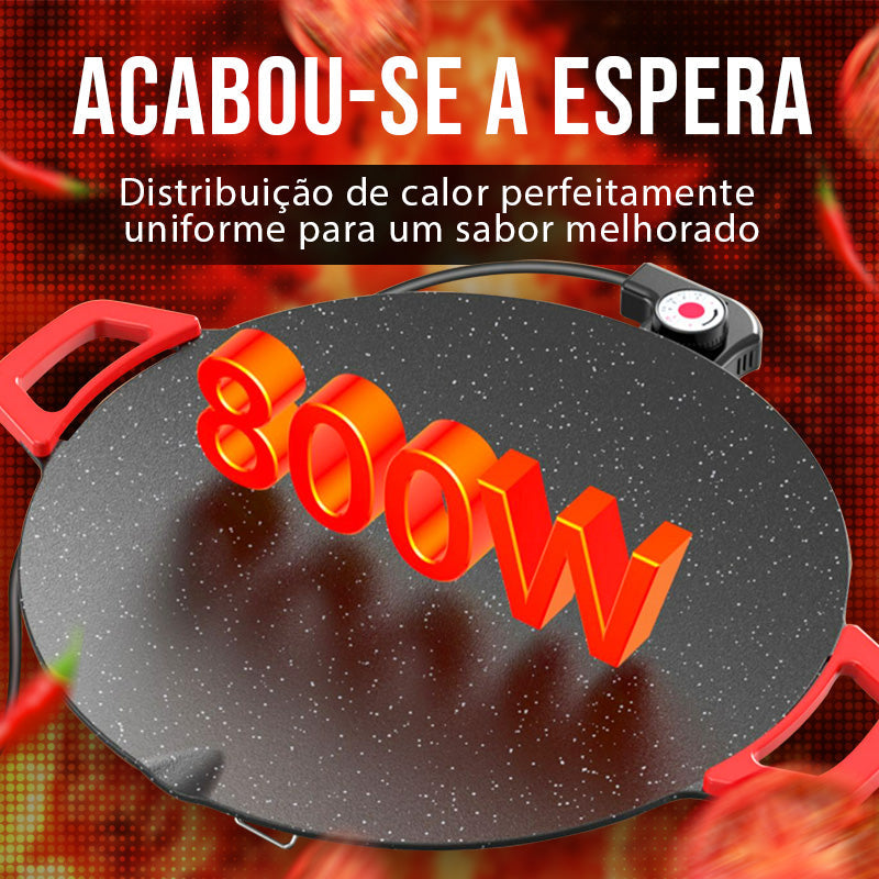 ⏳Promoção Limitada⏰Grelhador Elétrico Antiaderente para Casa🍳