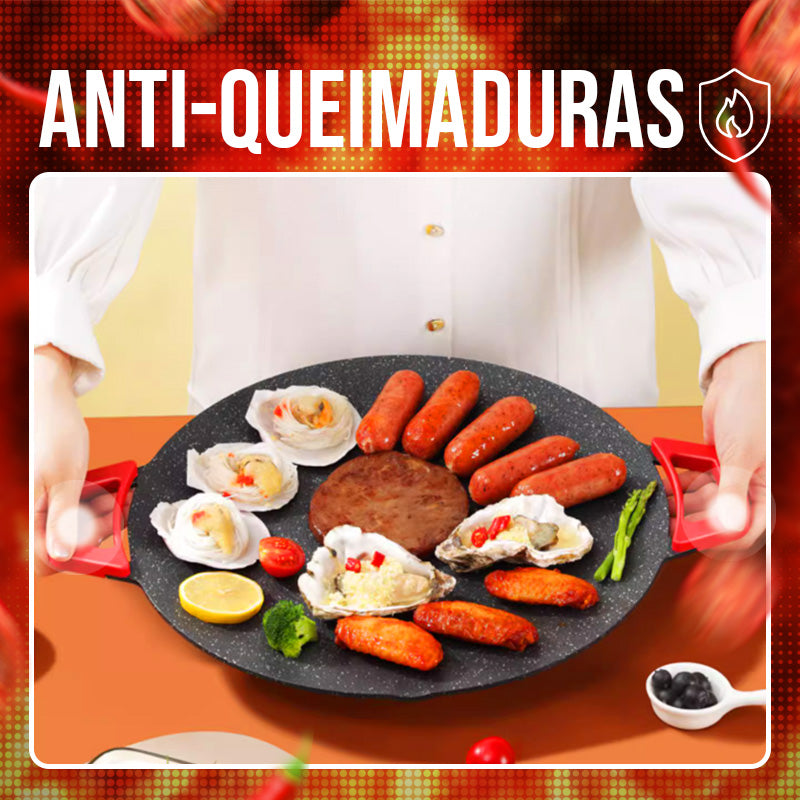 ⏳Promoção Limitada⏰Grelhador Elétrico Antiaderente para Casa🍳