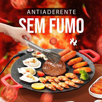 ⏳Promoção Limitada⏰Grelhador Elétrico Antiaderente para Casa🍳