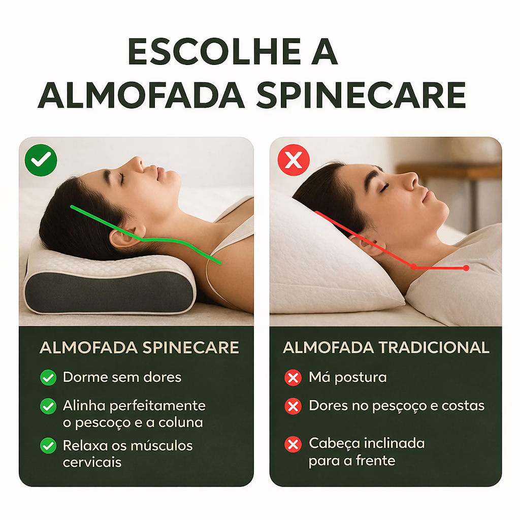 Almofada SpineCare - Redescobre o prazer de dormir sem dores